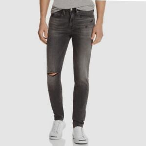 Frame L' Homme Slim Men's Gray Edgy Distressed Jeans Size 33